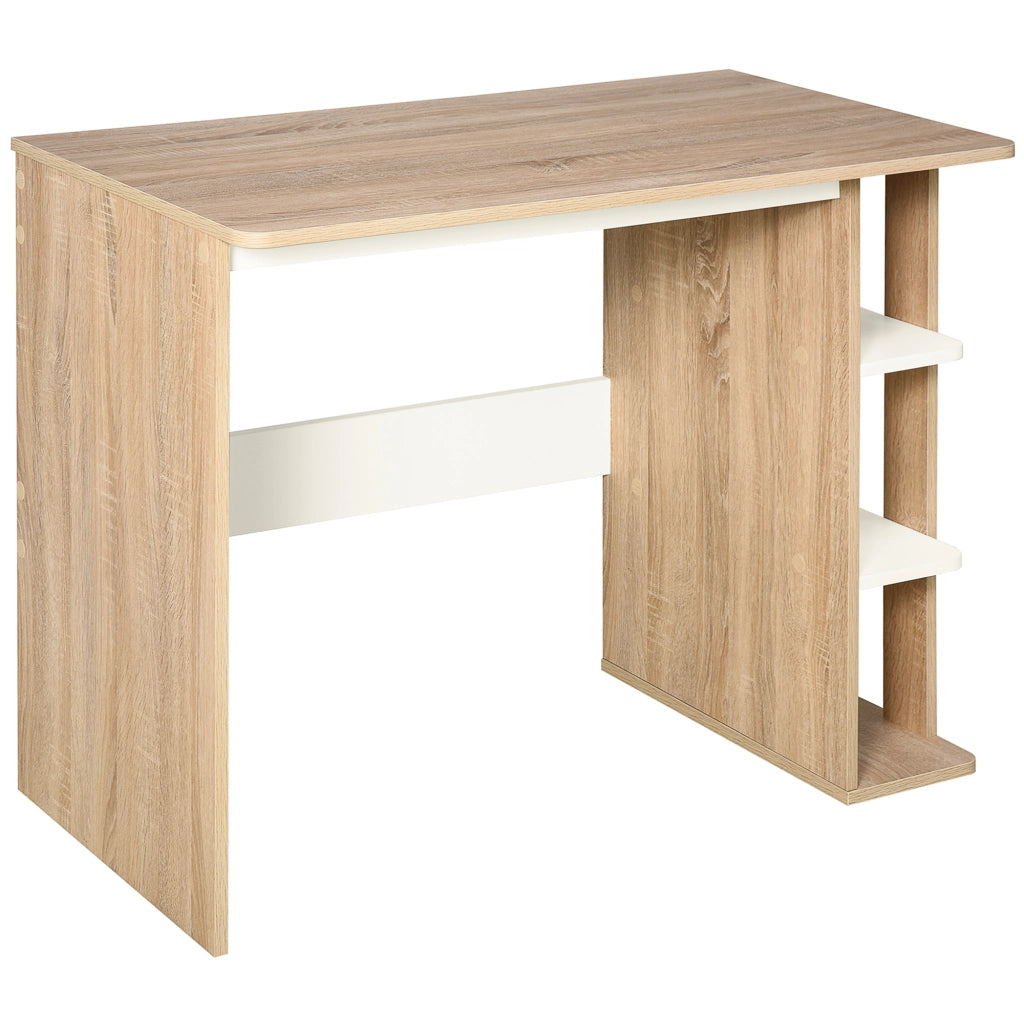 Scrivania con scaffale 3 livelli ¨C Zephmum ¨C Legno 100x55x74 cm