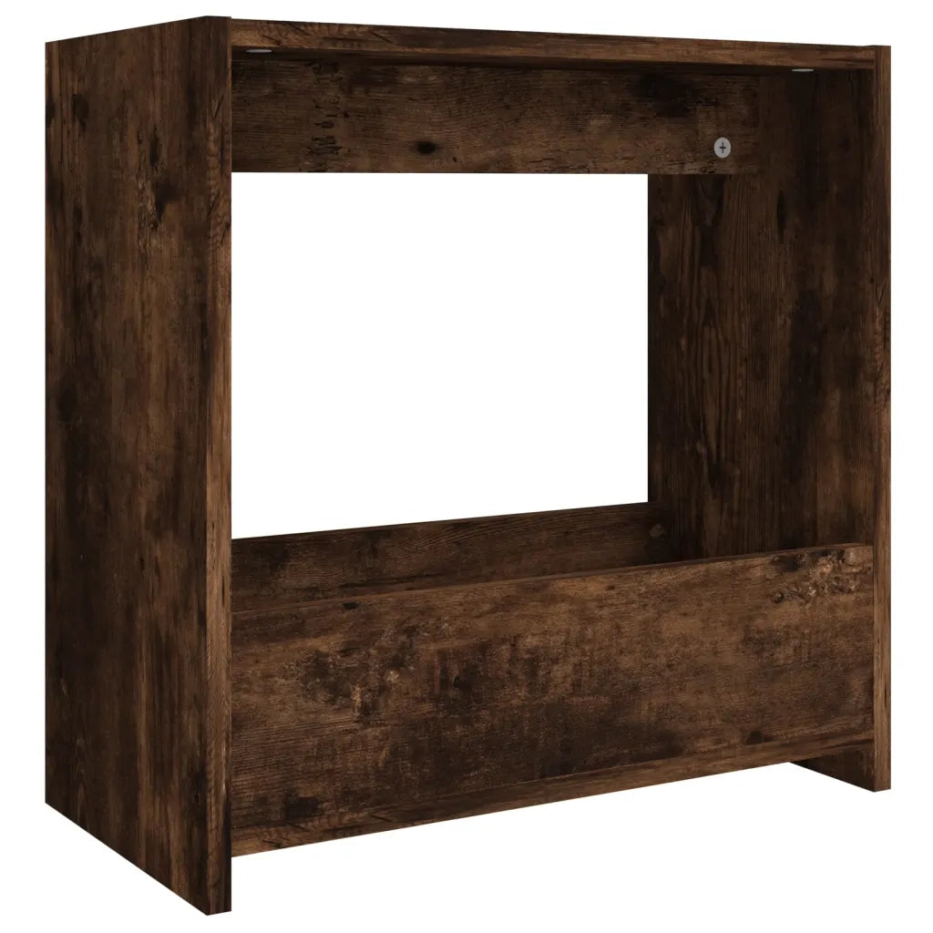 Tavolino Rovere Fumo 50x26x50 cm in Legno Multistrato 826629