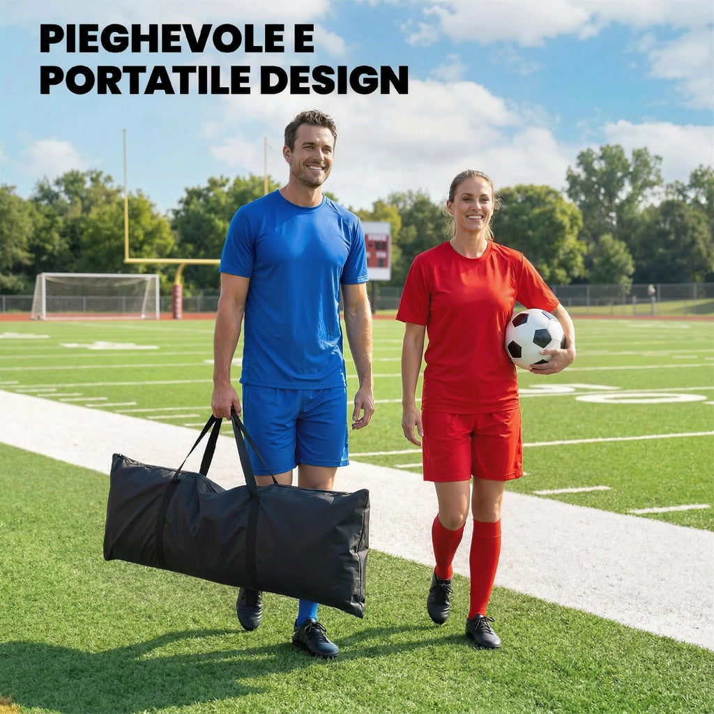 Rete da Rimbalzo Portatile 2-in-1. Doppio Lato e Pieghevole