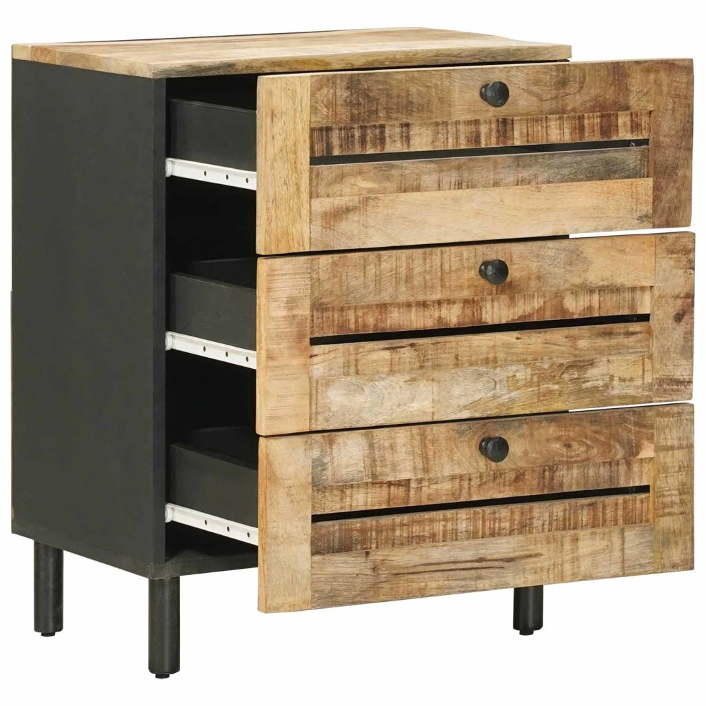 Comodino Naturale 50 x 33 x 62 cm Legno di mango massello 4018853