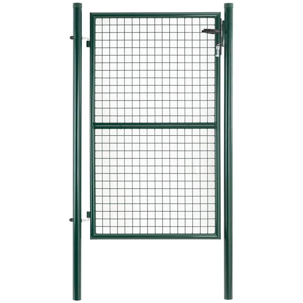 Cancello da giardino 107,5 x 196 cm acciaio verniciato a polvere verde 14_0009647