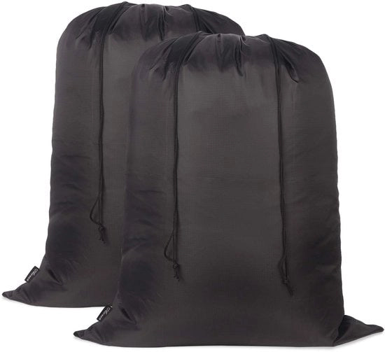 Waszakken grandi, 2-pack, 68 x 90 cm, corda con due direzioni, resistente alle tracce, portatile, waszakken con grande capacità per studenti, appartamenti, viaggi, vacanze e università