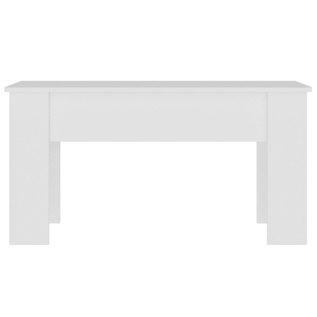 Tavolino da Salotto Bianco 101x49x52 cm in Legno Multistrato 809683