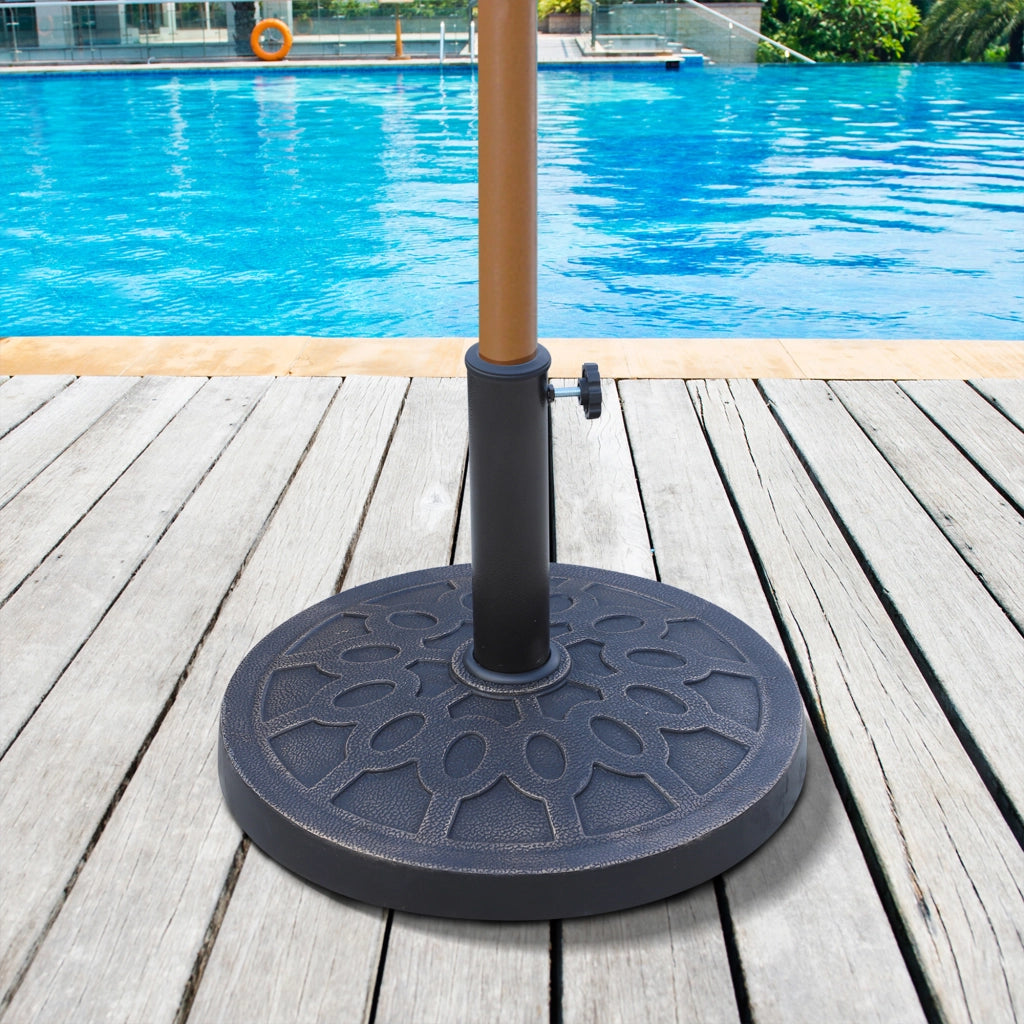 Base Ombrellone Rotondo ¨C zephmum ¨C Bronzo Resina Acciaio ?45 cm