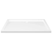 Piatto doccia base doccia piatto doccia bagno WC cabina doccia casa interno rettangolare ABS 70 x 100 cm bianco 02_0001950