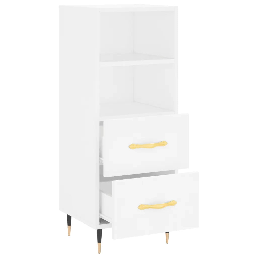 Credenza | Madia | Buffet da pranzo | Armadio da pranzo Bianca 34,5x34x90 cm in Legno Multistrato