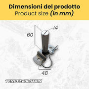 Perno Estraibile Per Tenda Da sole - Piastra in Acciaio Zincato Per Tende Da Sole