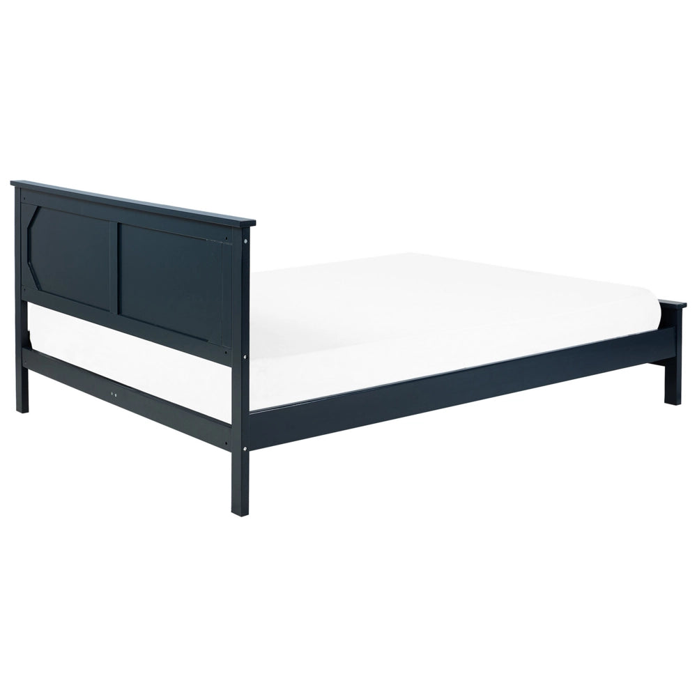 Letto in legno di pino blu 180 x 200 cm rete a doghe in stile scandinavo