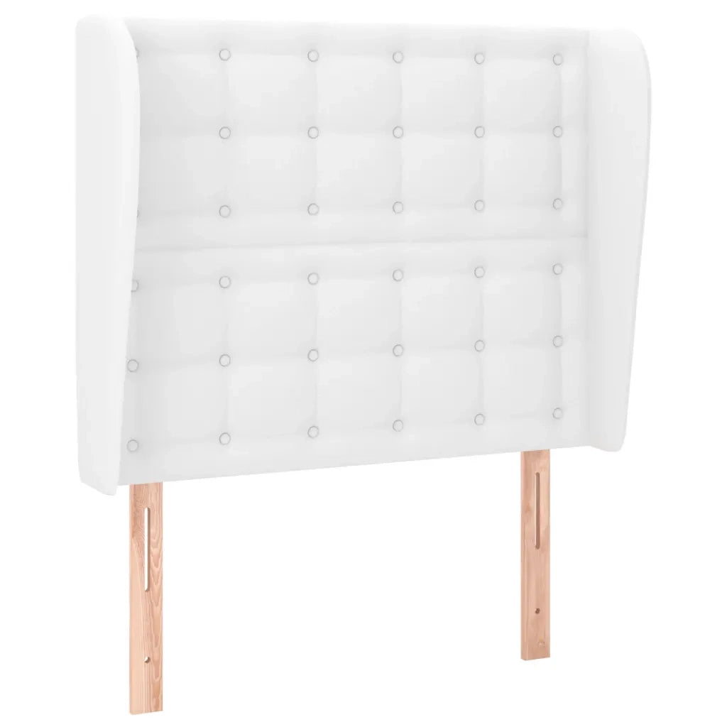 Testiera ad Orecchio Bianca 93x23x118/128 cm in Similpelle 3118035