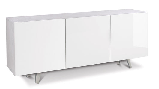 Mobile 3 Ante 174x70x41 cm Ossido Bianco/Bianco Lucido