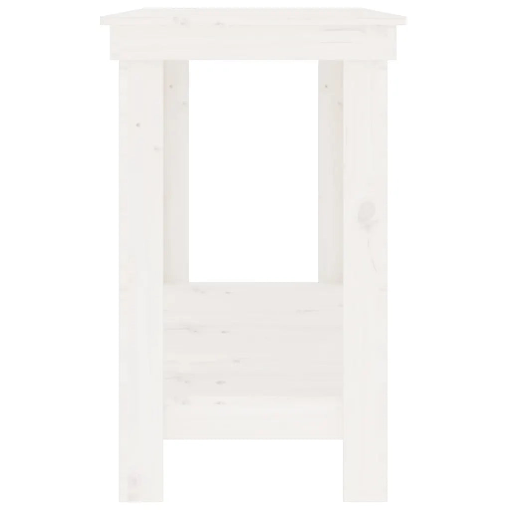 Banco da Lavoro Bianco 180x50x80 cm in Legno Massello di Pino 822512