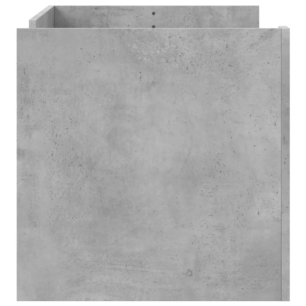 Tavolino Salotto-Tavolino da soggiorno-Tavolo Grigio Cemento 100x50x50 cm Legno Multistrato 102616