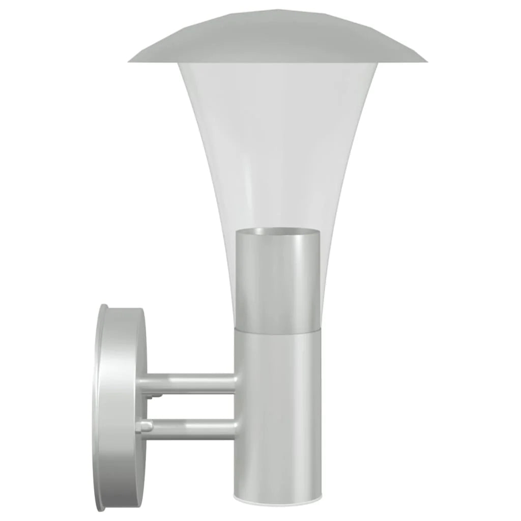 Applique da esterno dal design robusto per l'illuminazione del giardino 17,5 x 17,5 x 28 cm acciaio inox argento 02_0056555