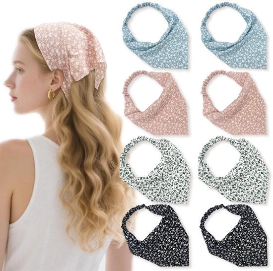 8 pezzi di bandane per capelli boho - tulbande per capelli per donna estiva