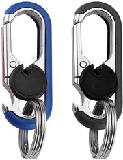 Hanger per chiavi 2 pezzi - Catena anti-perdita - Hanger per chiave dell'auto - Doppio hanger per chiave - Paspartù robusto - Materiale metallico duraturo - Anello per chiave