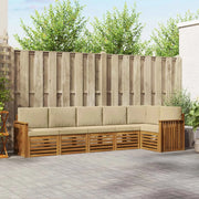 Set divano sezionale con cuscino 6 pcs Naturale e Beige 3374888
