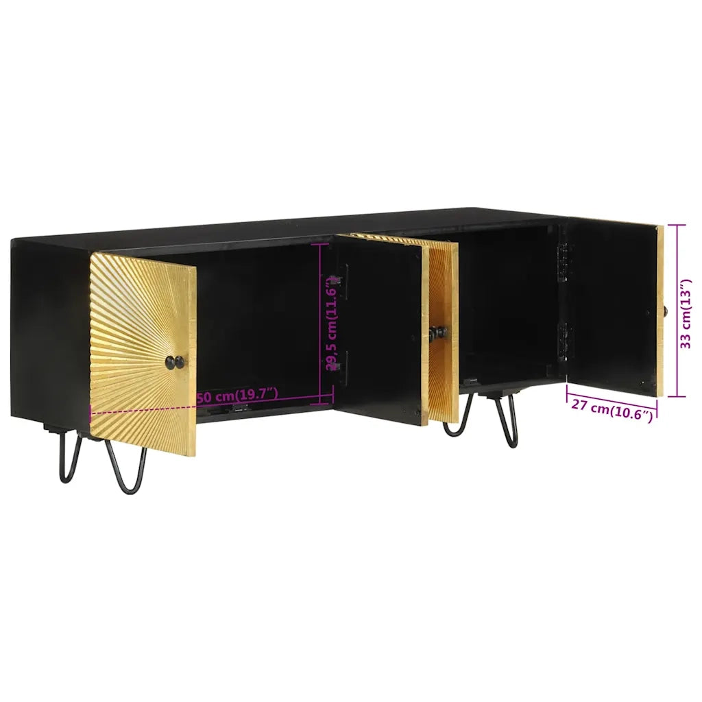 Mobile Porta TV 110x30x45 cm in Legno Massello di Mango 351625