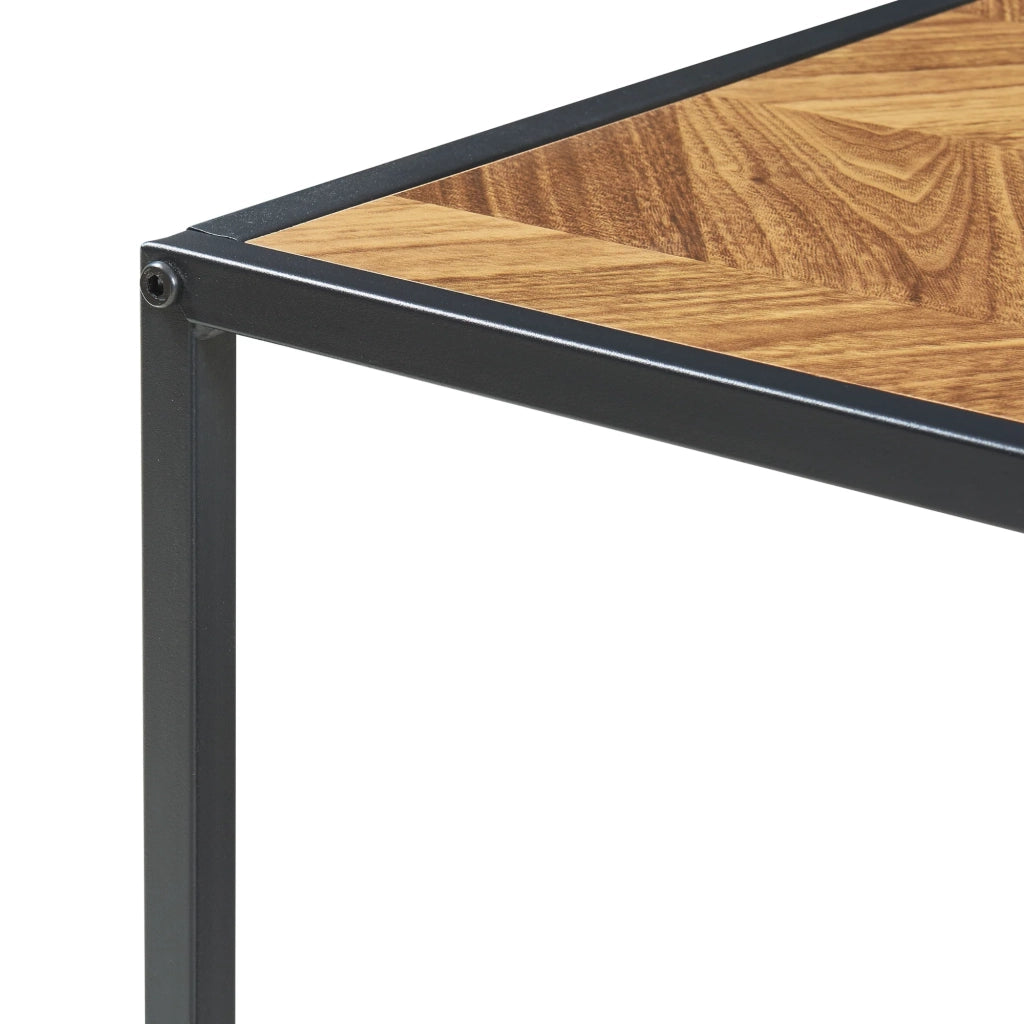 Set di 2 tavolini impilabili in MDF marrone 03_0009382