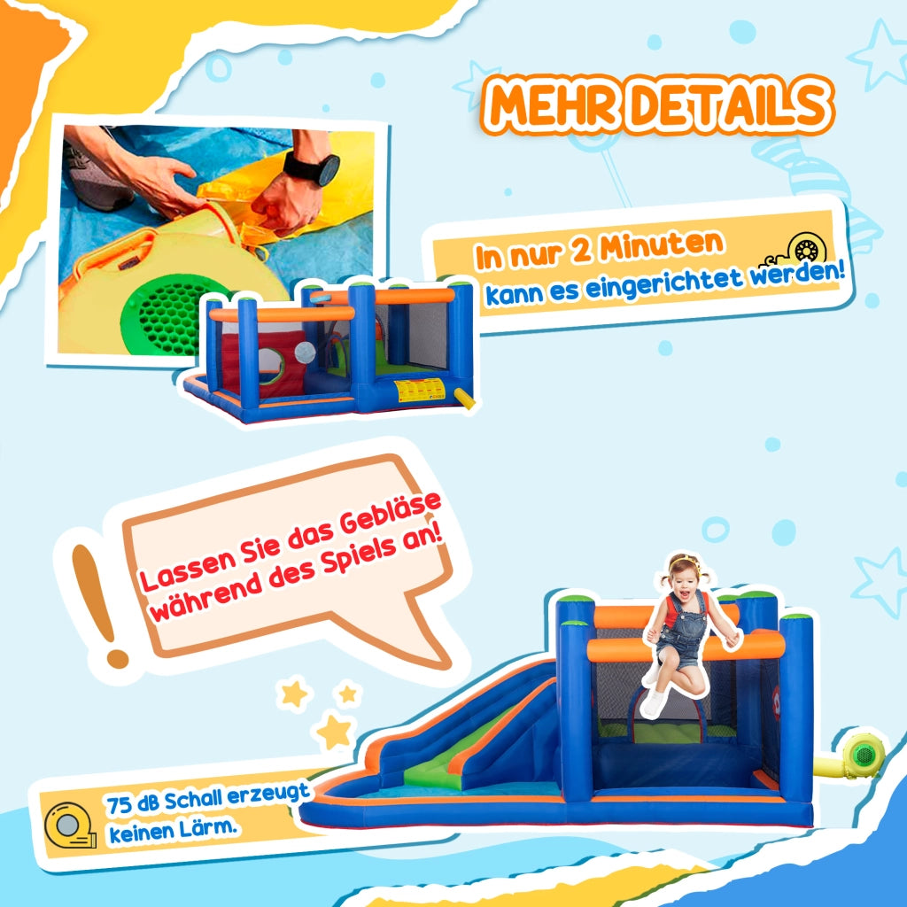 Castello gonfiabile con piscina - Xylo - 380x340x170 cm