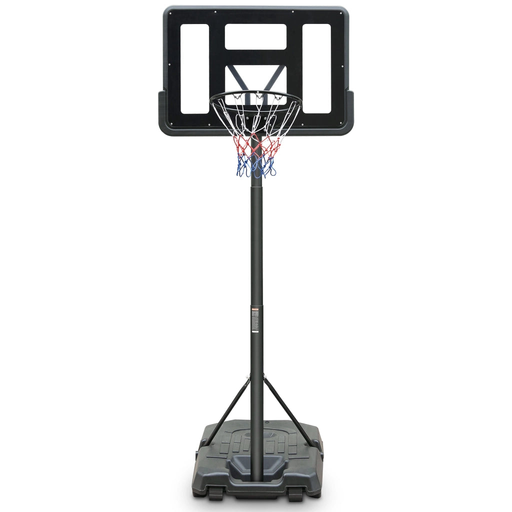 CANESTRO DA BASKET Regolabile 198,12-304,8 cm Nero con ruote