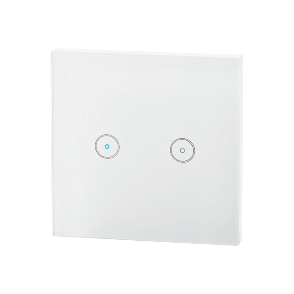 Interruttore Murale Connesso Wi-Fi 2.4GHz 300W per Due Lampade Bianco Nedis