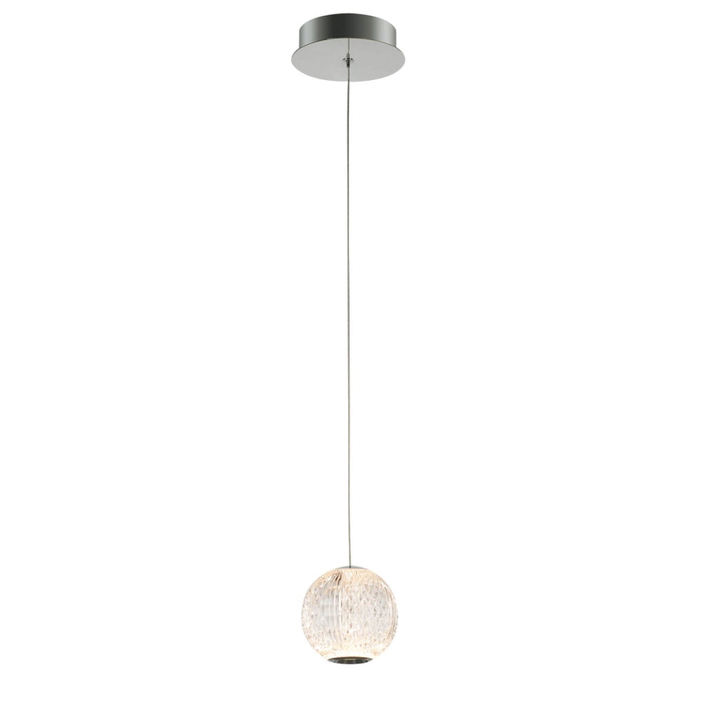 Italux Rosario lampada a sospensione LED cromata Ø12