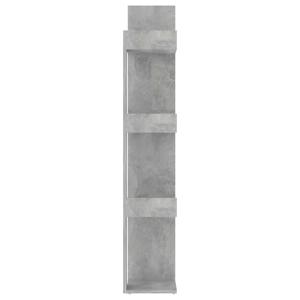 Libreria-Scaffale per Libri-Mobile di Stoccaggio Grigio Cemento 86x25,5x140 cm in Truciolato