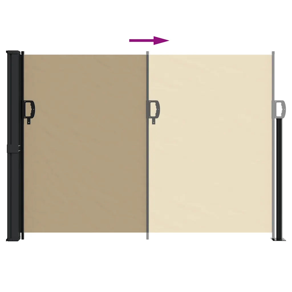 Tenda da Sole Laterale Retrattile-Tenda parasole per balcone per giardino Beige 140x300 cm
