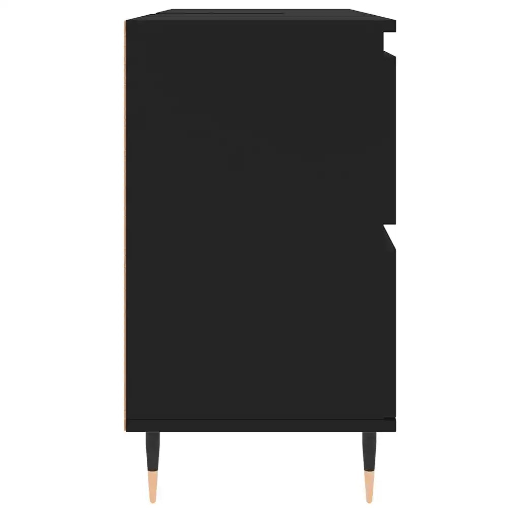 Mobile da Bagno | Armadio da bagno Nero 80x33x60 cm in Legno Multistrato