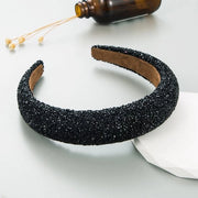 Cintura per capelli, Strass, Cintura per capelli lucida, Cintura per capelli spessa e imbottita, Adatta per occasioni speciali, Importante accessorio per occasioni speciali - nero