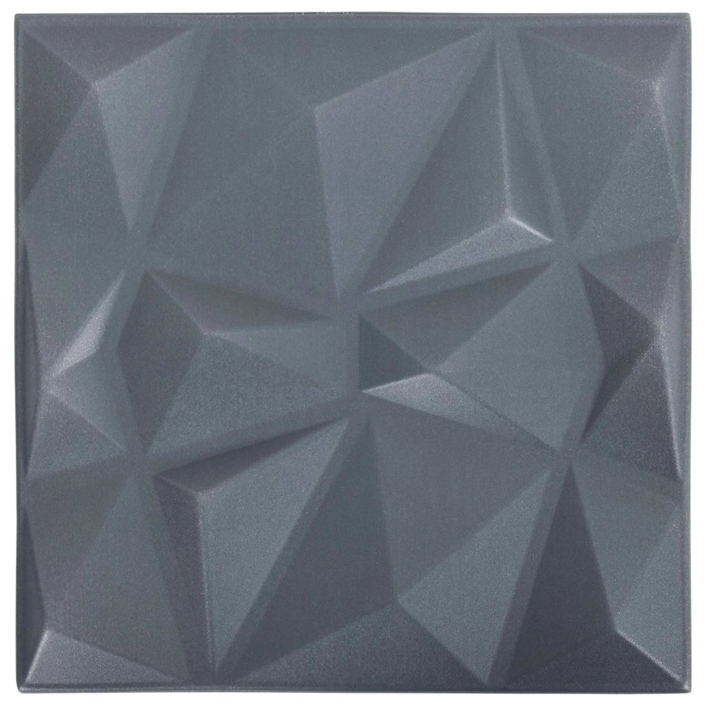 Pannelli da parete 12 pcs Origami Grigio 50 x 50 cm Schiuma XPS 42046033