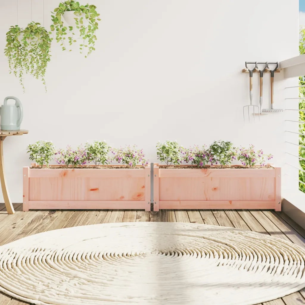 Fioriere da Giardino 2 pz-Vaso da giardino in Legno Massello di Douglas