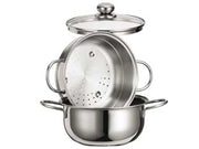 VAPORIERA STAR IN ACCIAIO AISI 430 CON CESTELLO  cm.20
