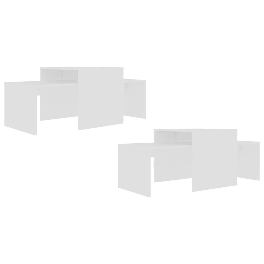 Set di tavolini da caffè 100 x 48 x 40 cm in legno ingegnerizzato bianco 02_0042124