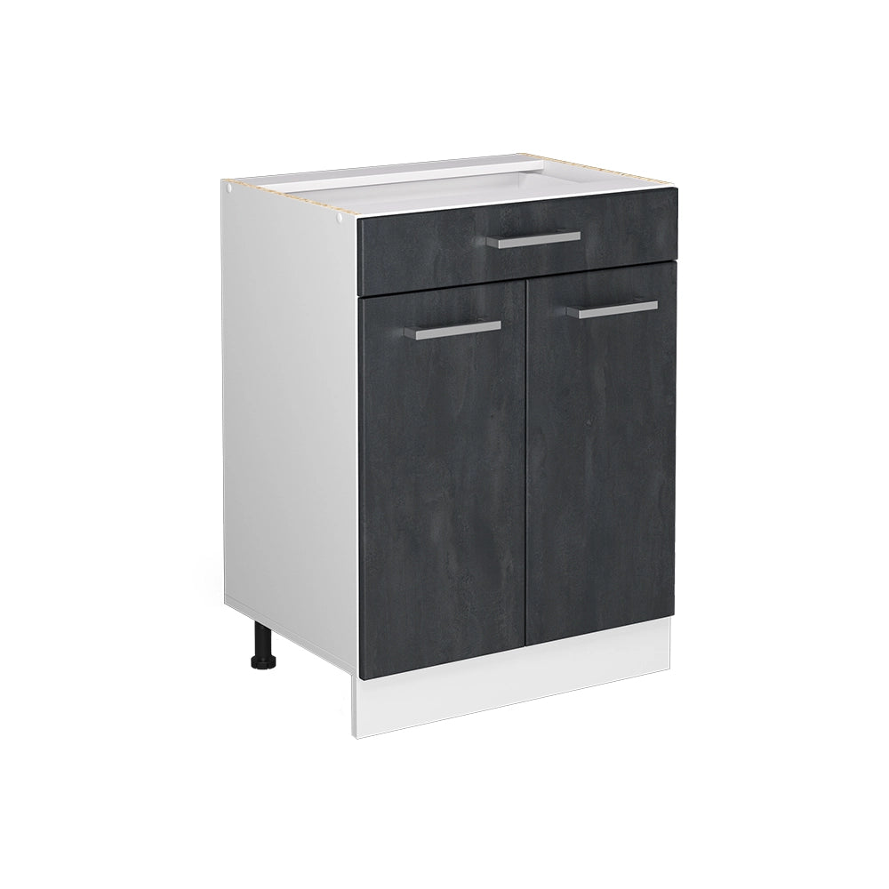 Vicco Frontale cucina Calcestruzzo nero 59.6 x 70.8 cm frontale del mobile per mobile base con cassetti