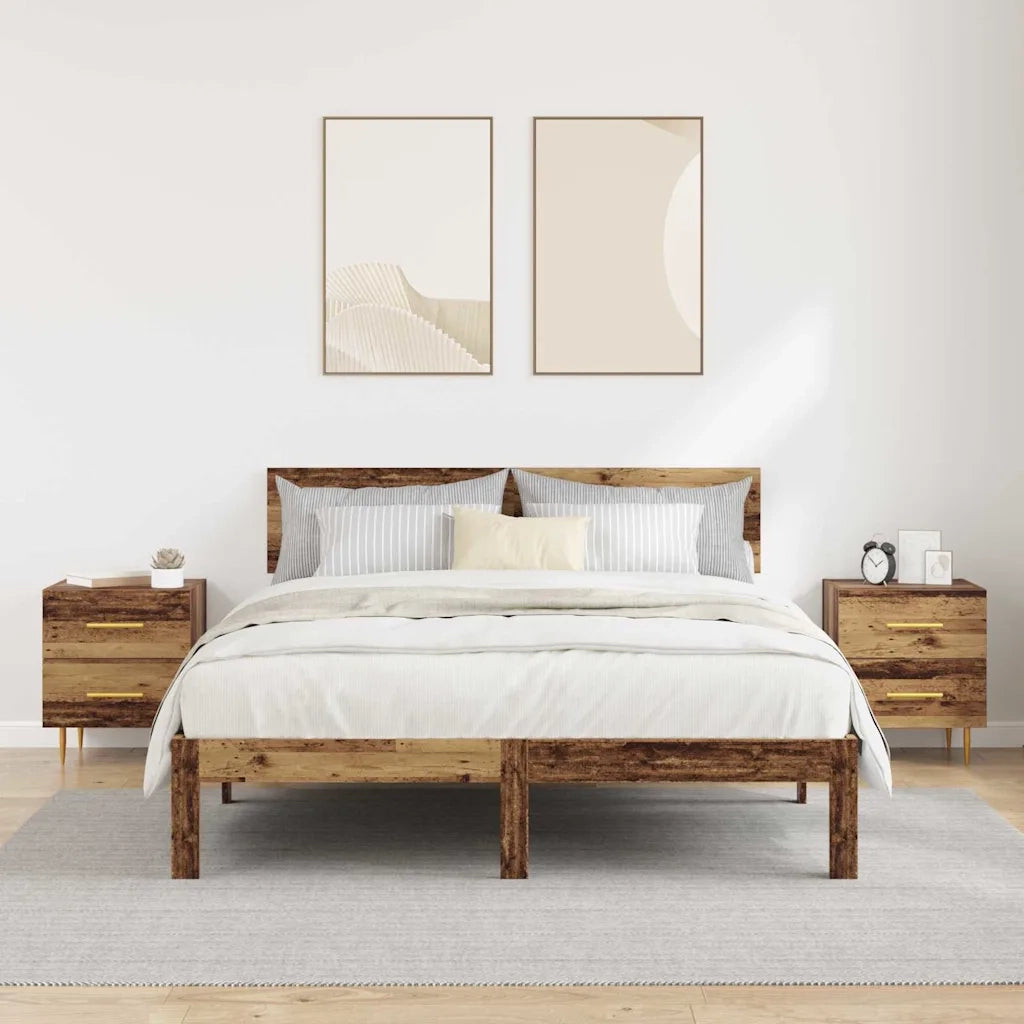 Armadio da Notte 2 pcs Legno vecchio 40 x 35 x 47,5 cm 881996
