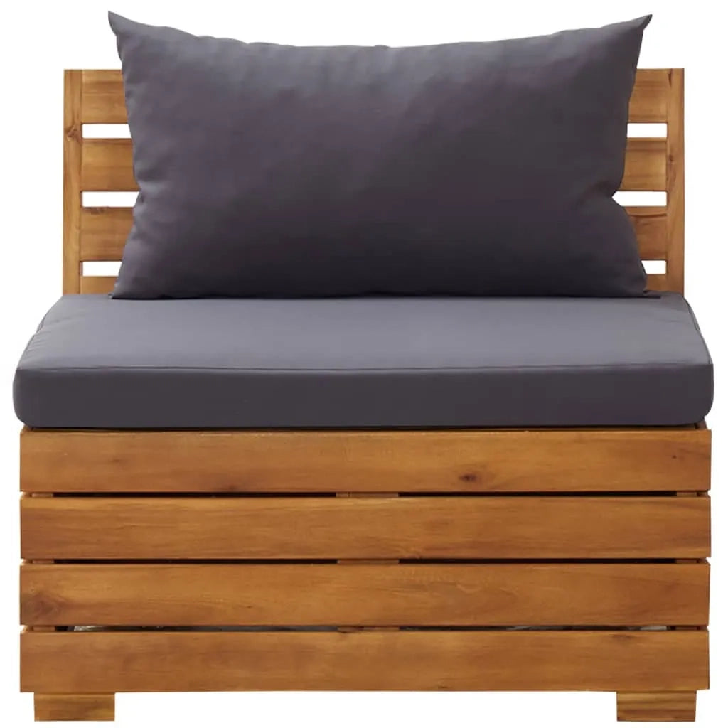 Divano da Giardino a 2 Posti e Cuscini-Sofa da Giardino-Divano da esterno Legno Massello di Acacia 711242