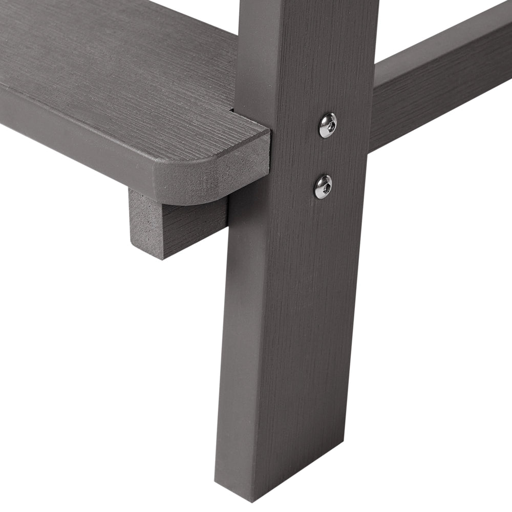 Sedia da bar da giardino in legno plastico grigio scuro resistente alle intemperie Stile moderno