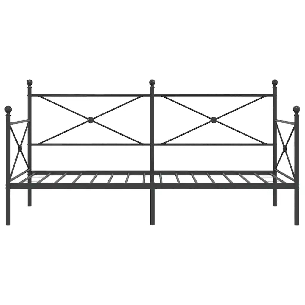 Dormeuse senza Materasso Nero 107x203 cm in Acciaio 4104671