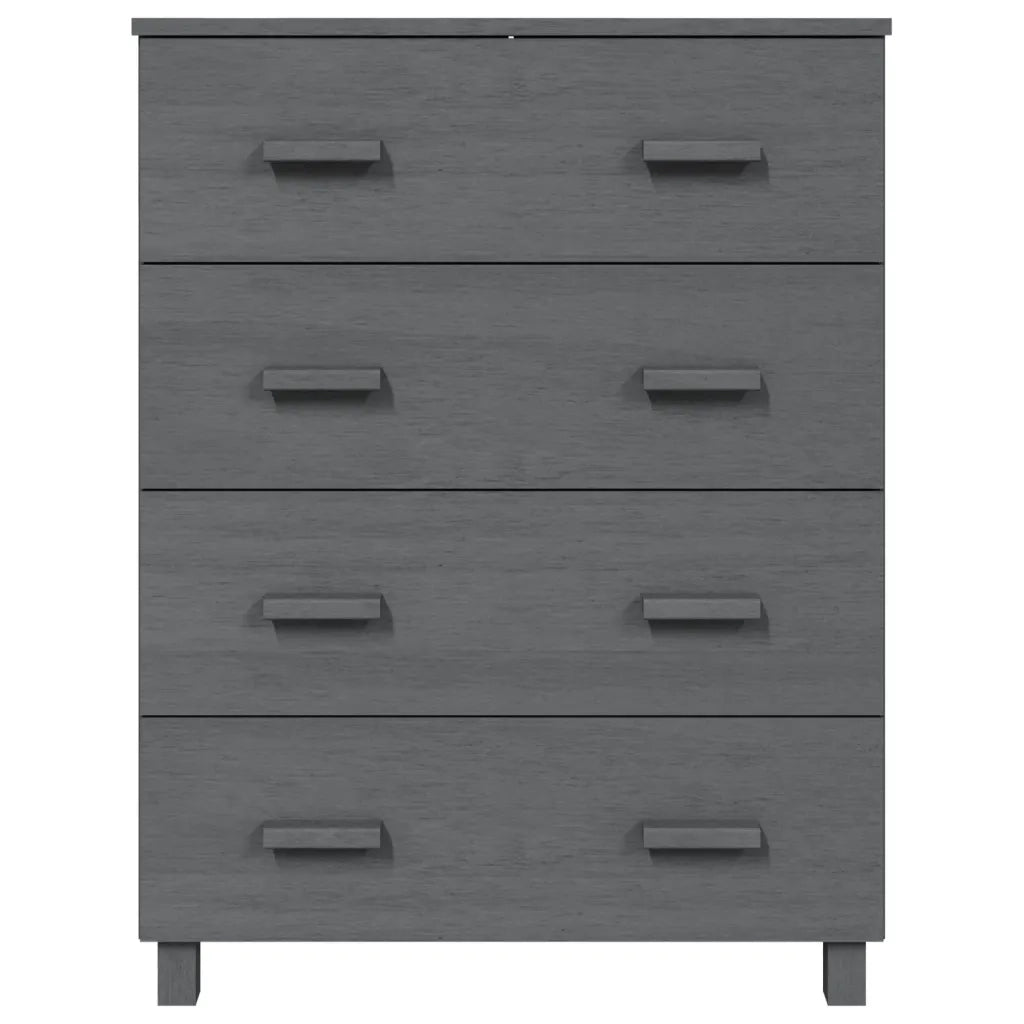 Credenza Grigio Scuro 79x40x103,5 cm in Legno Massello di Pino cod mxl 25103