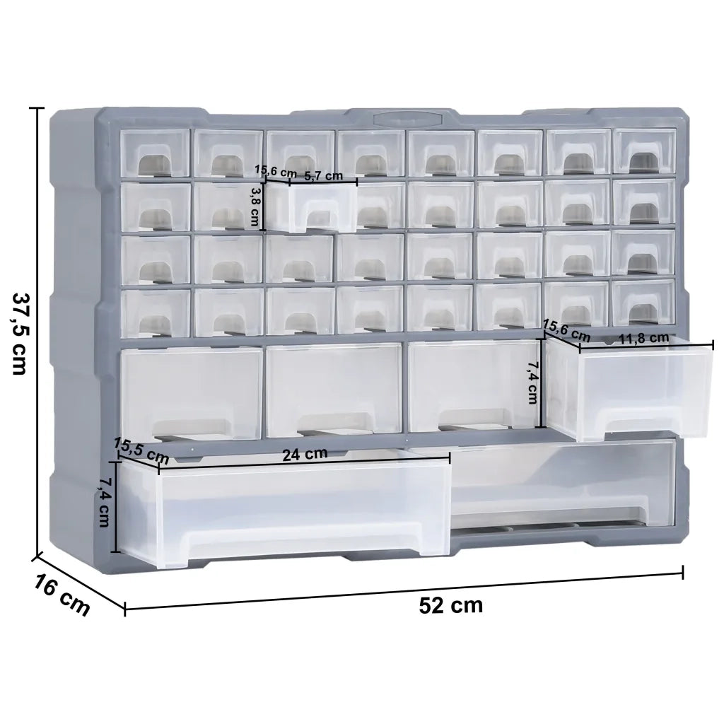 Mobile Contenitore con 38 Cassetti 52x16x37,5 cm CFW6718153