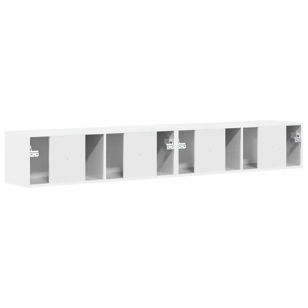 Mobile TV da parete 2 pcs Bianco Lucido 98 x 31 x 29,5 cm 892238
