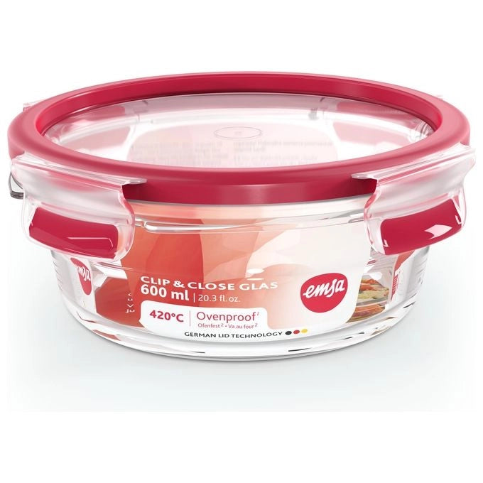 EMSA CLIP & CLOSE N10403 Rotondo Scatola 0,6 L Trasparente 1 pz