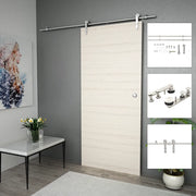 Kit Binari Porta Scorrevole 183cm Acciaio Inossidabile Argento 142826