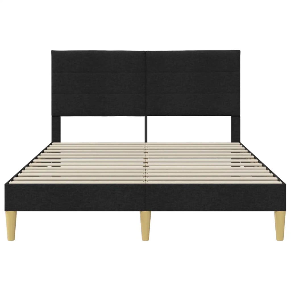 Struttura del letto con testiera Nero 120 x 200 cm Tessuto 42027578