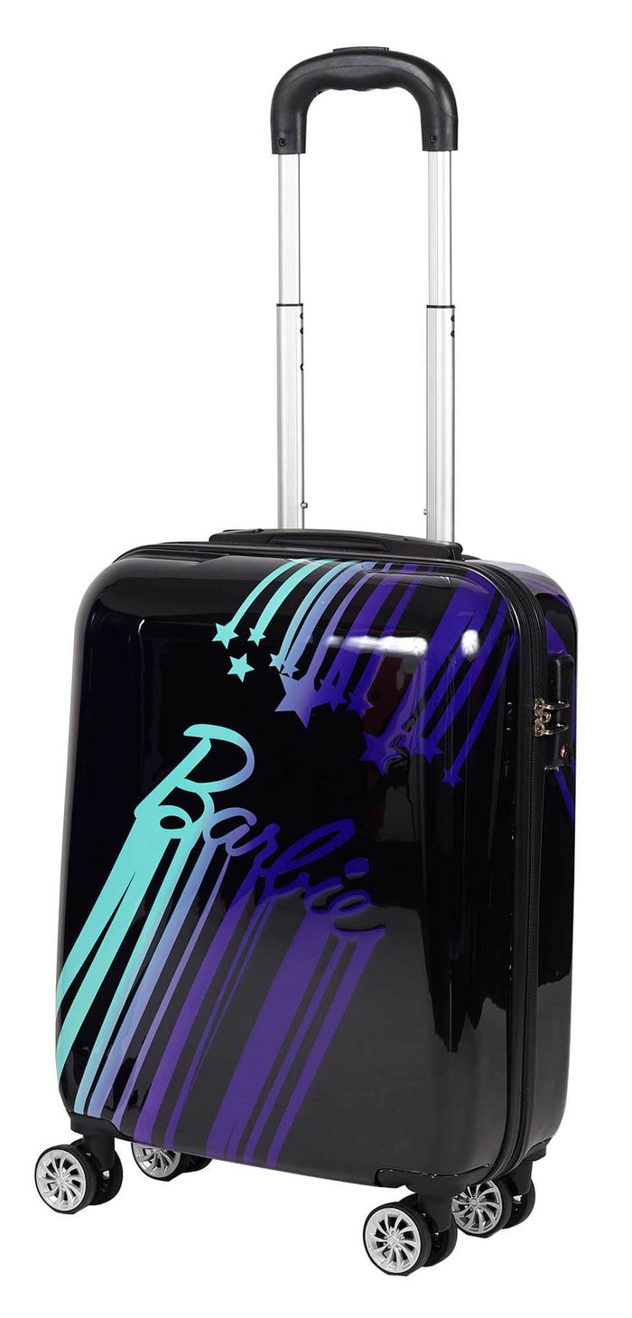 Trolley Valigia Bagaglio a Mano Rigido in ABS 4 Ruote TSA Barbie Adult Nero