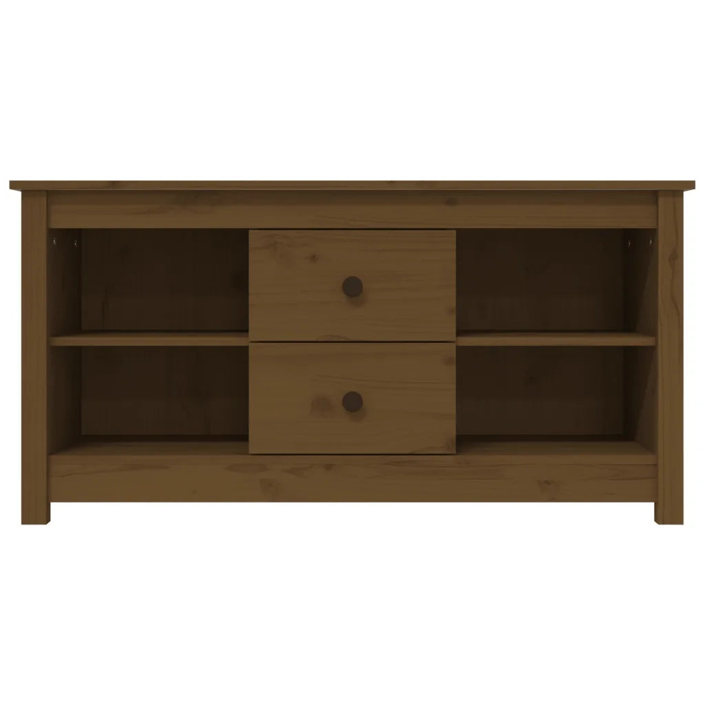 Mobile Porta TV Miele 103x36,5x52 cm in Legno Massello di Pino cod mxl 27396