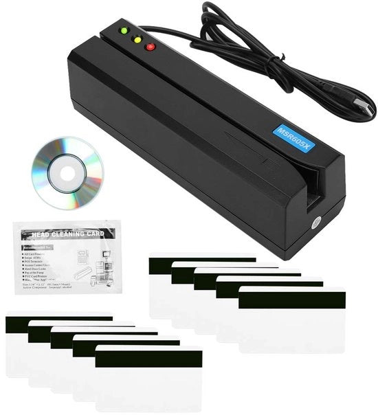 Lettrice magnetica a 3 spazi - Indicatore LED - Compatta - Per uso professionale