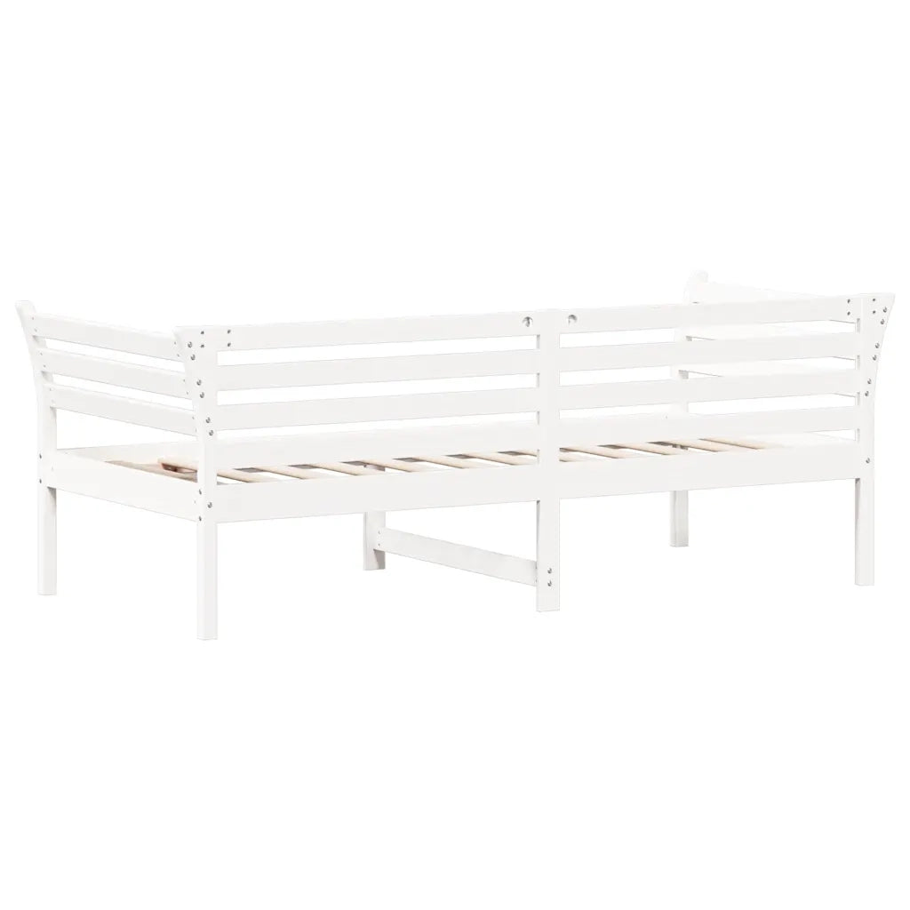 Dormeuse senza Materasso Bianca 90x190 cm Legno Massello Pino 842879