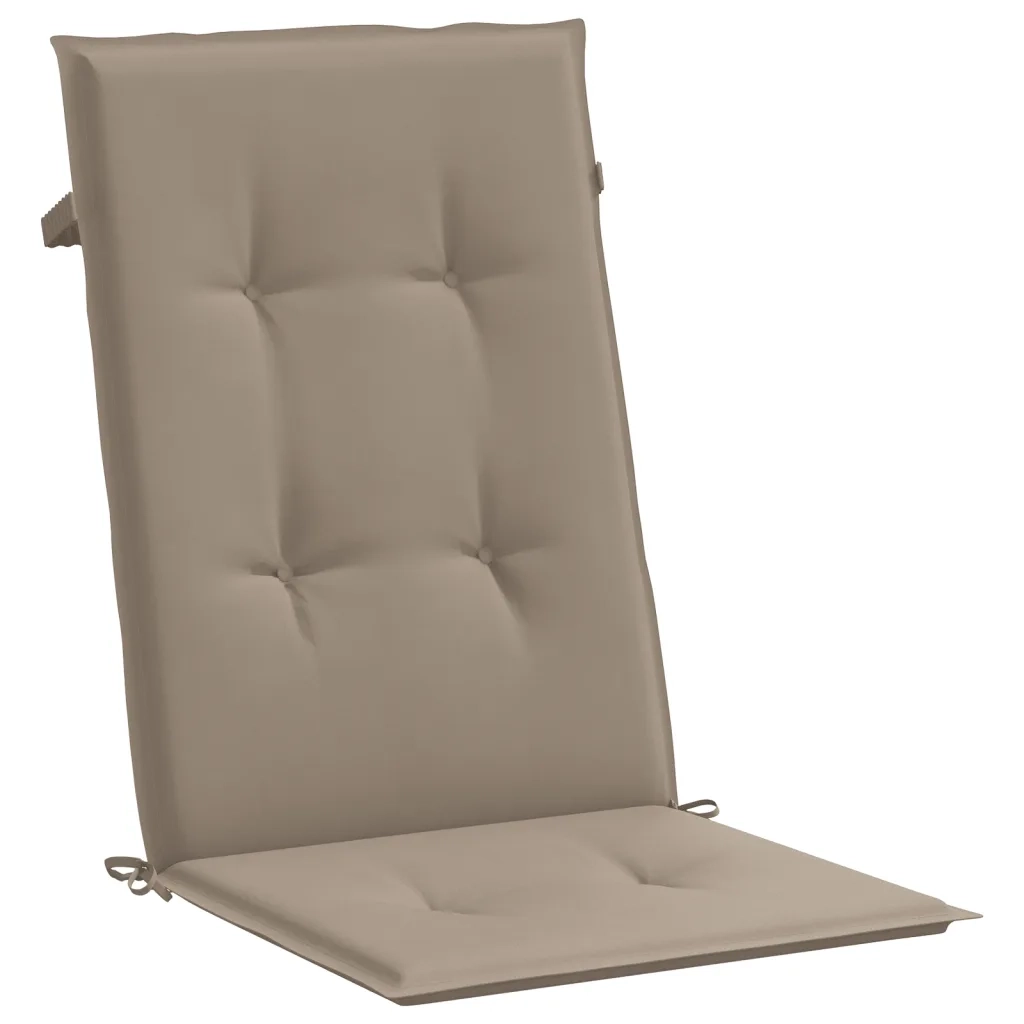 Cuscini per Sedie Alte 2 pz Tortora 120x50x3 cm in Tessuto